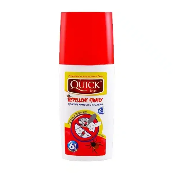 Репелент Quick Family – против кърлежи и комари, 100 мл