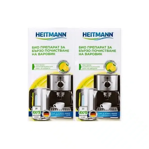 Heitmann Bio Descaler for Coffee Machines and Kettles, 2×25 g