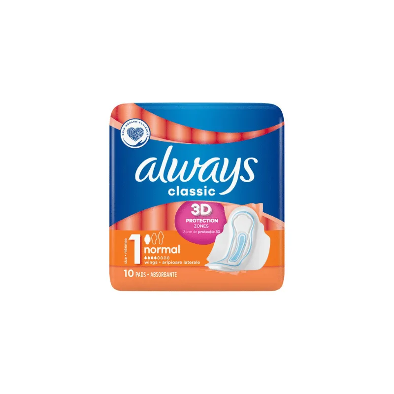 Șervețele igienice Always Clasic Sensitive, Super, 9 bucăți