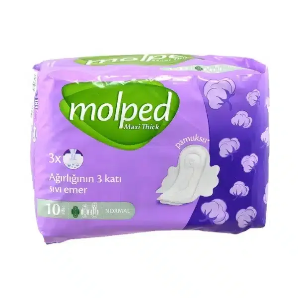 Molped Maxi Thick Sanitary Pads, Normal, 10 pcs