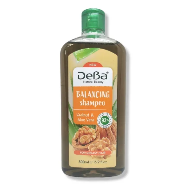 Deva Shampoo – Walnut & Aloe, 500 ml