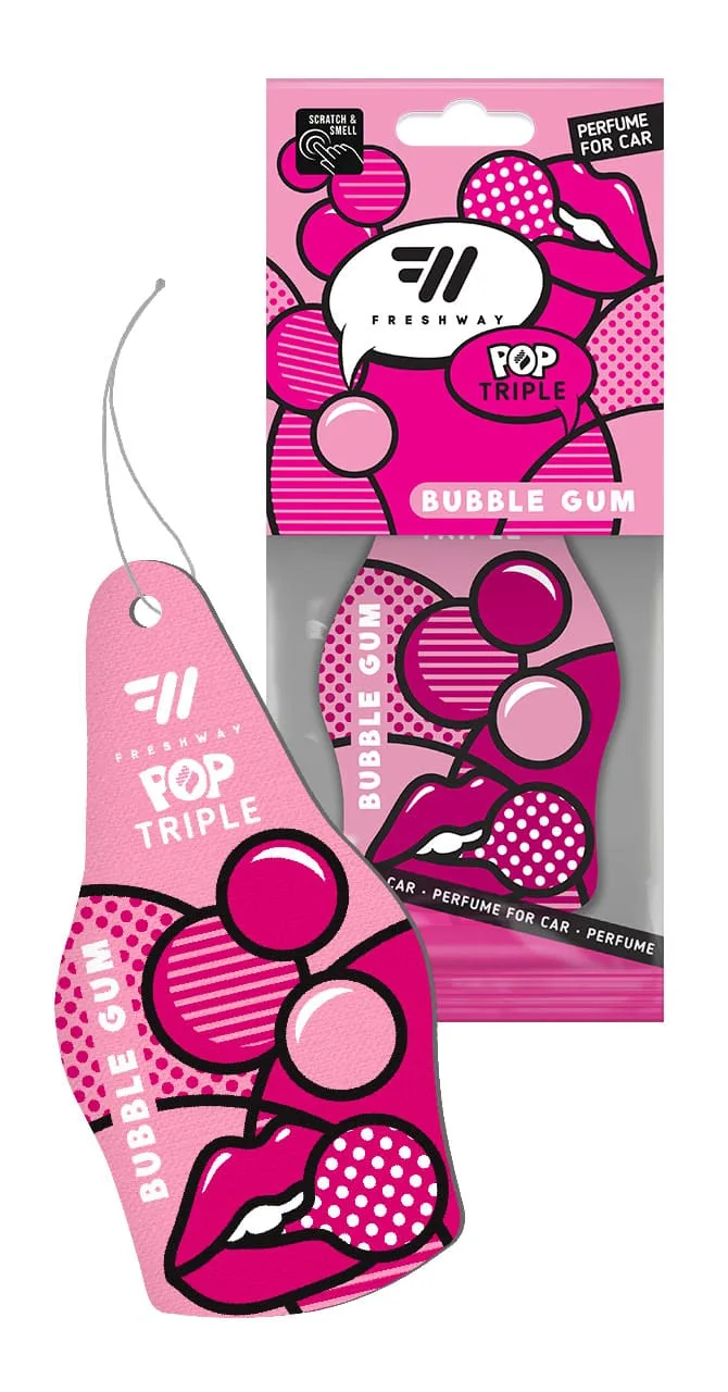 FreshWay Tree Air Freshener, Bubble Gum
