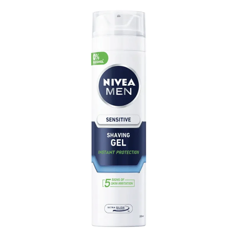 Gel de bărbierit Nivea, Sensitive, 200 ml