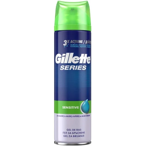 Gillette Shaving Gel, Sensitive, 200 ml