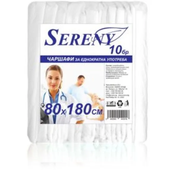 Sereny Disposable Bed Sheets, 80x180 cm, 10 pcs