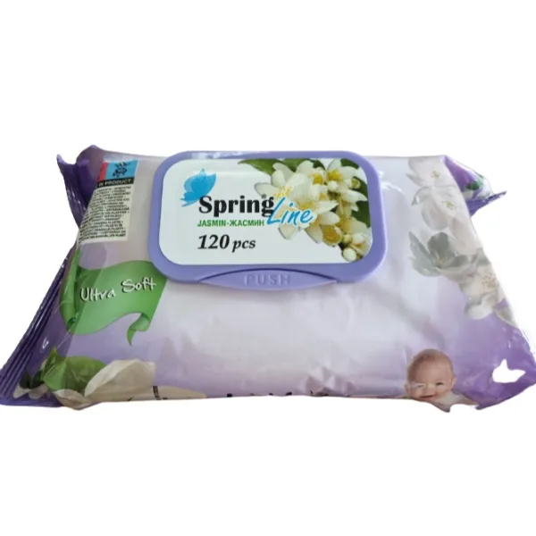 Șervețele umede Spring Line Jasmine 120 buc, cu capac