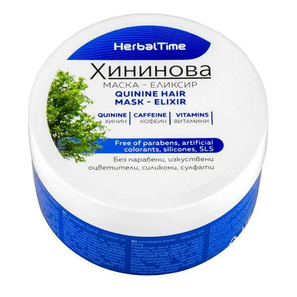 Herbal Time – mască de păr cu chinină – elixir, 200 ml