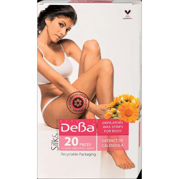 Deva Body Wax Strips with Calendula Extract, 20 pcs