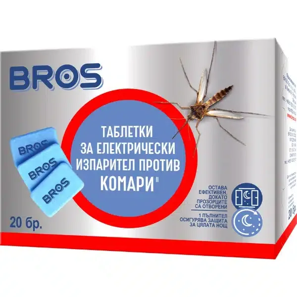 Bros Electric Vaporiser Tablets – Anti-Mosquito, 20 Tablets