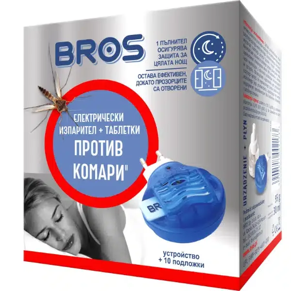 Bros Electric Vaporiser and Tablets – Anti-Mosquito, 1 Device and 10 Tablets
