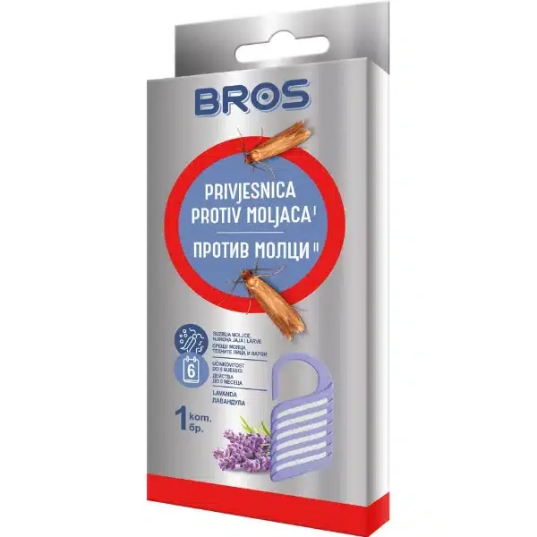 Ароматизатор Bros – против молци, лавандула, 1 бр