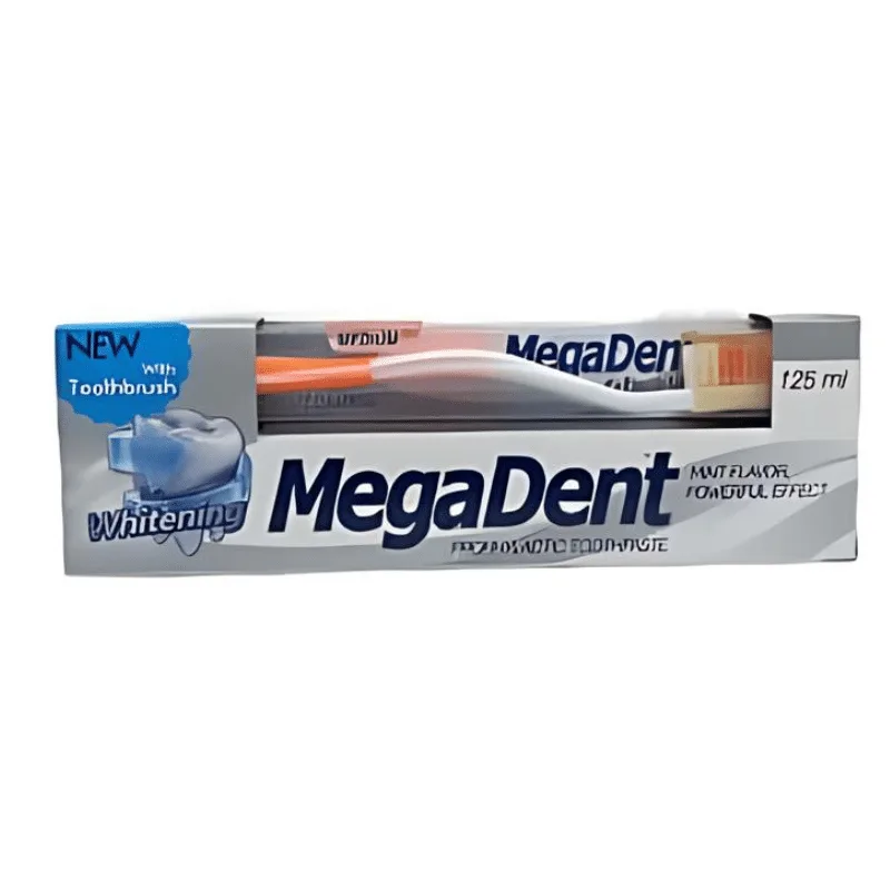 Megadent Whitening Toothpaste - 125ml + Free Toothbrush