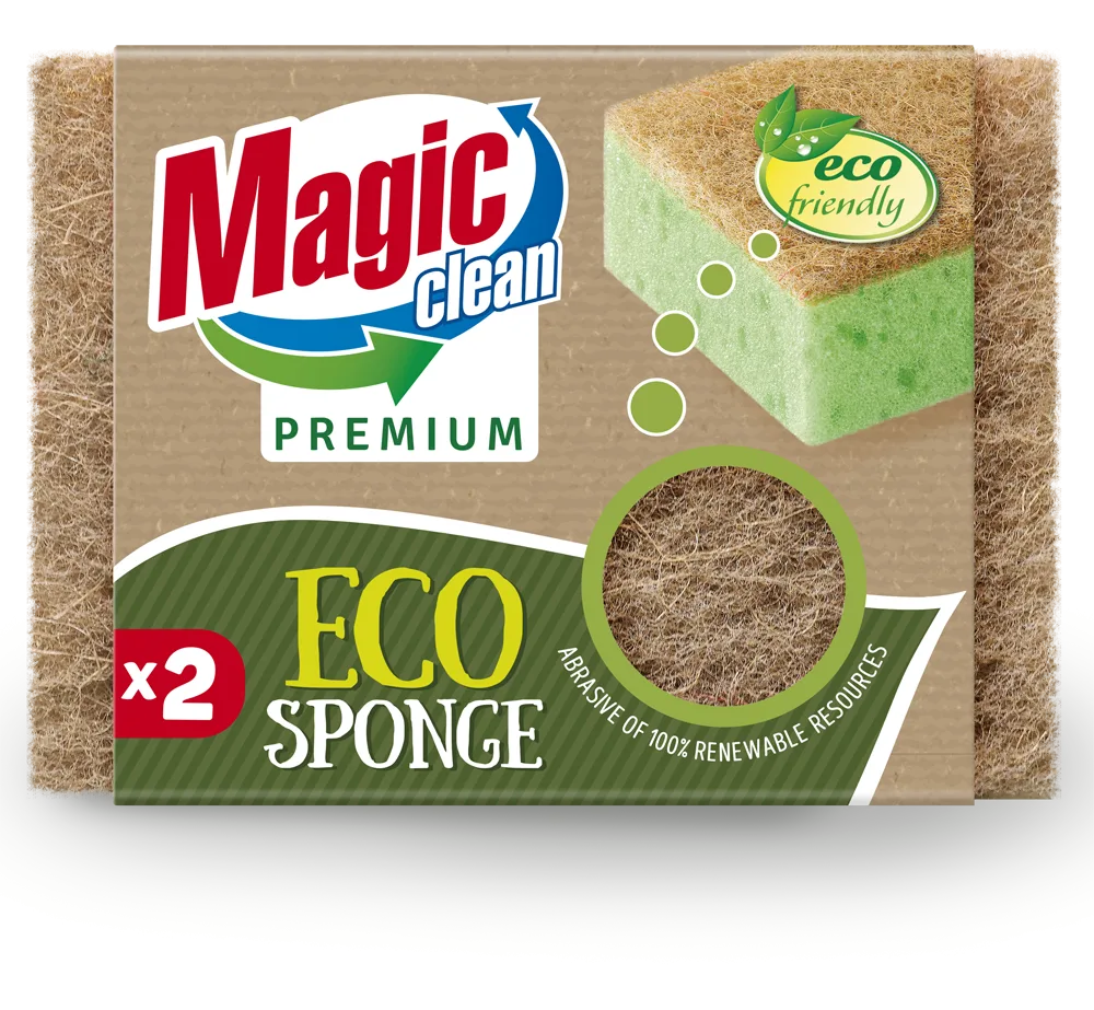 "PREMIUM ECO" Sponge with Natural Fibre – 2 pcs