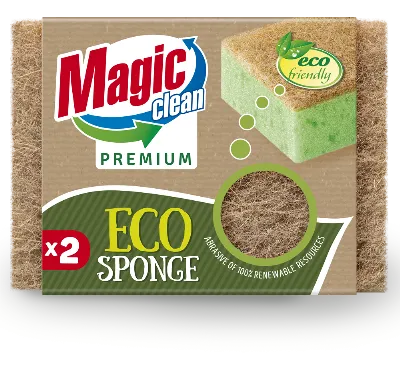 "PREMIUM ECO" Sponge with Natural Fibre – 2 pcs
