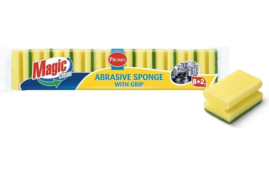 Convoy World 10 buc. bureți de bucătărie cu canal și parte abrazivă Magic Clean
