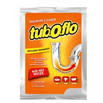 Препарат за почистване на канали Тубофло/Tuboflo с топла вода- 60гр