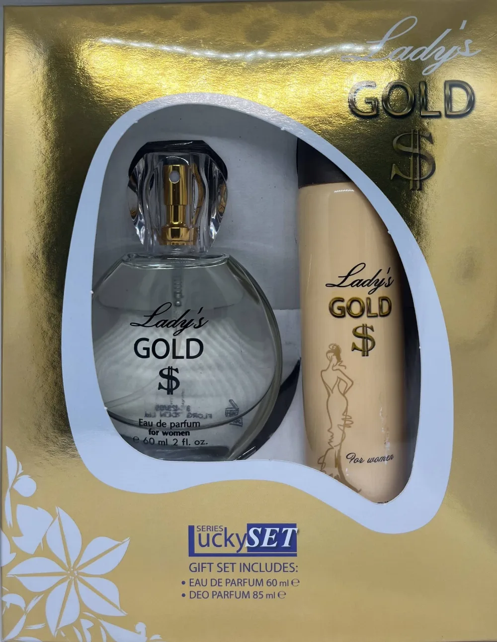 Set Lady`s Gold Lucky – EDP 60 ml și deo spray 85 ml