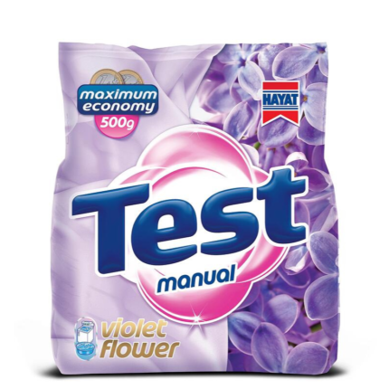 Перилен препарат Test за ръчно пране - Violet flower, 0.500 кг
