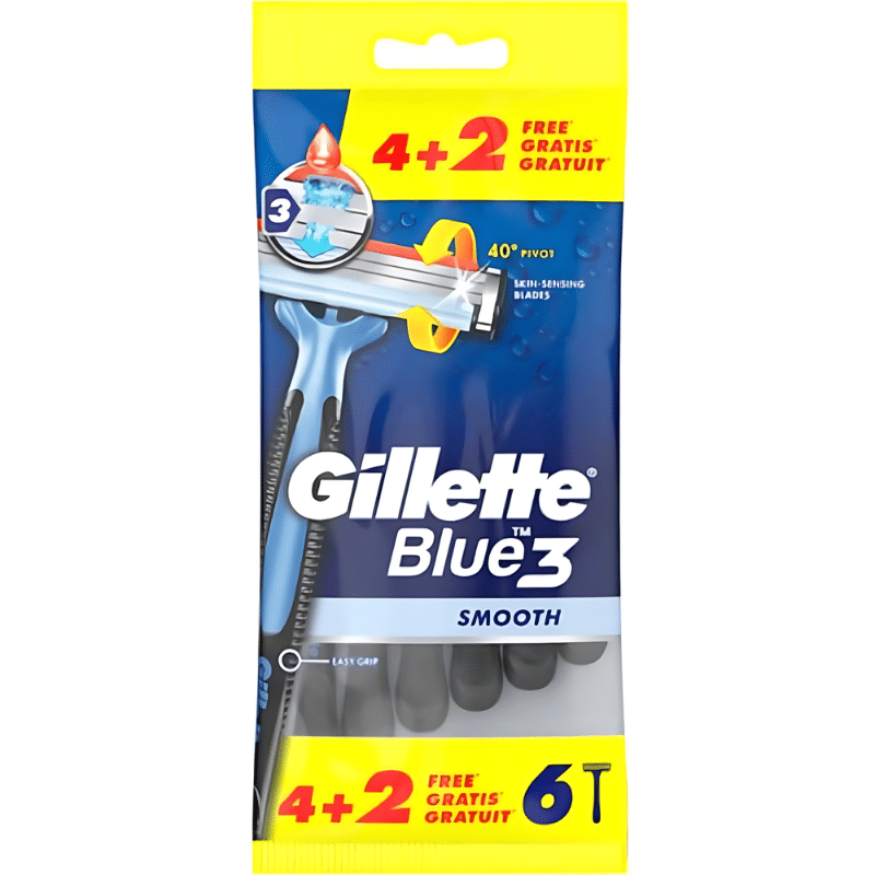 Неозаглавен дизайн (3) Самобръсначка Gillette Blue 3 Smooth- 4+2бр